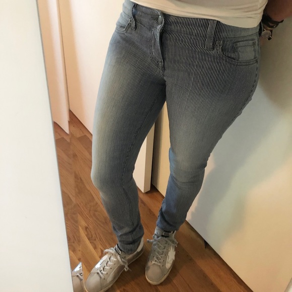 Anthropologie Denim - Anthropologie Level 99 Liza Skinny Railroad Stripe